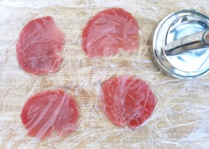 Wie schneide ich Thunfisch Carpaccio