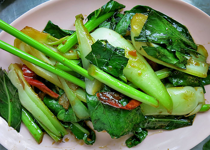 Pad Pak Bung ohne Fai Daeng