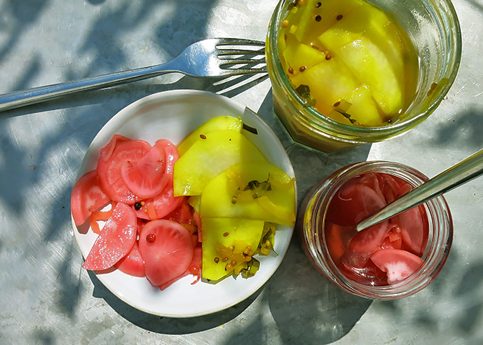 Eingelegte Gemüse zum BBQ