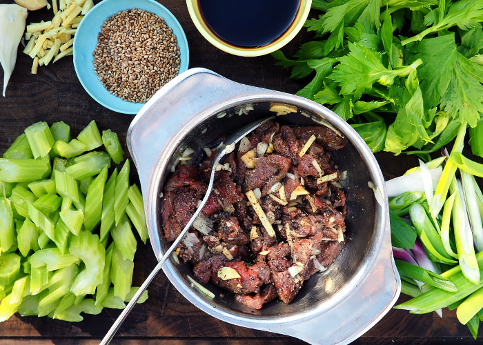 Alle Zutaten Beef Stir fry