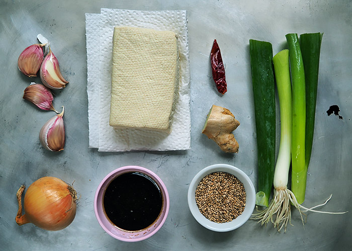 Zutaten für Bulgogi mit Tofu