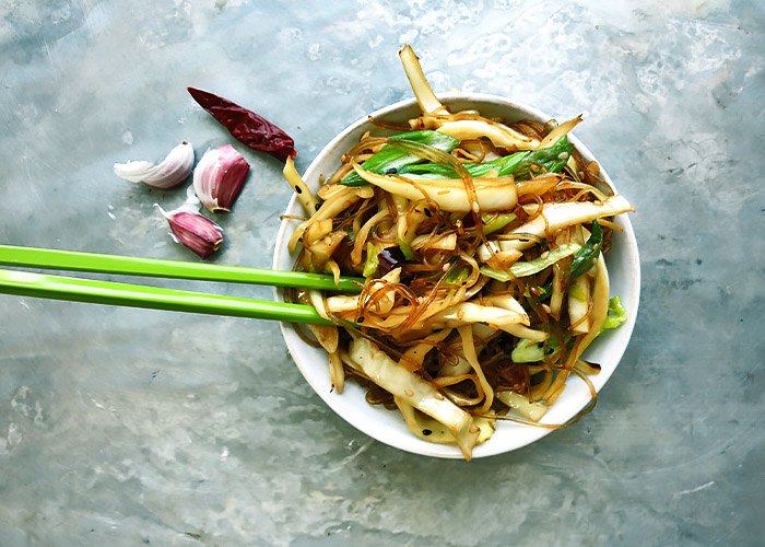 Weisskohl Idee mit Glasnudeln: Besser als vom Take-Out