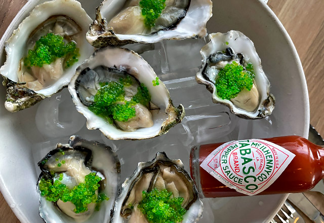 Austern mit Wasabi Kaviar