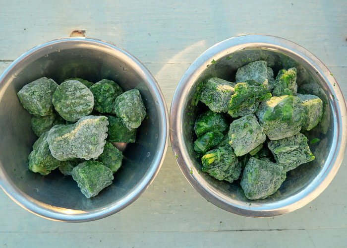 TK-Spinat gehackt und ganze Blätter